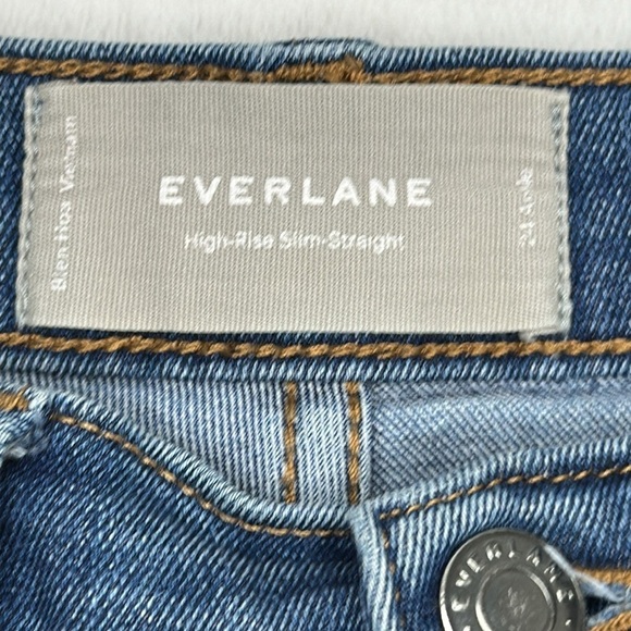 Everlane Women’s Button Fly Cigarette Ankle Jeans 24 - Picture 6 of 12